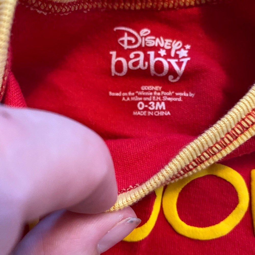 Disney Winnie the Pooh Red and Yellow Bodysuit - Picture 3 of 4
